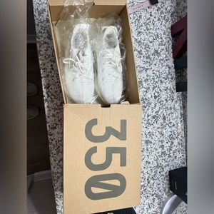 White authentic Yeezys. Size 5 1/2.